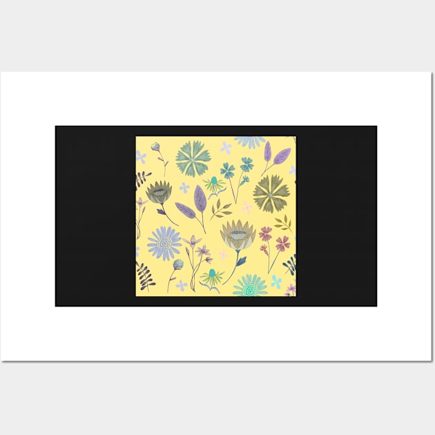 Wild flowers print Wall Art by Papergrape